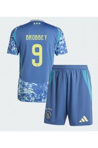 Fotbalové Dres Ajax Brian Brobbey #9 Dětské Venkovní Oblečení 2024-25 Krátký Rukáv (+ trenýrky)